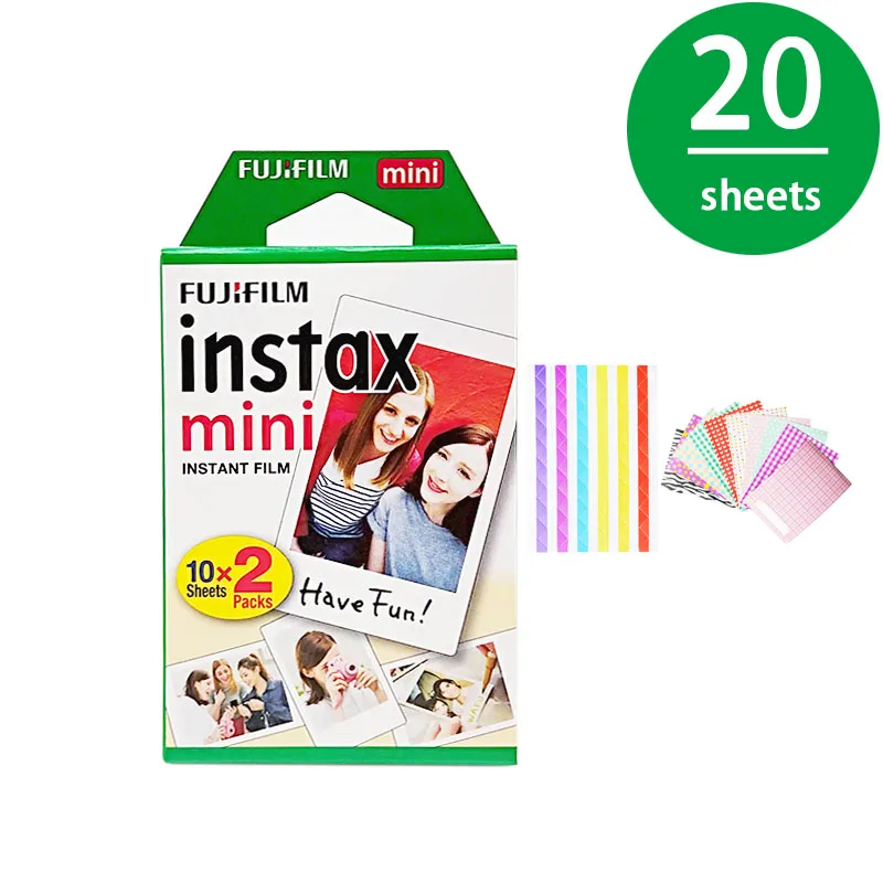 10-100 листов Fujifilm Instax Mini White Edge пленка мгновенная фотобумага для Instax Mini 8 9 7s 9 70 25 50s 90 SP-1 2 камеры подарки - Цвет: 20 SHEETS