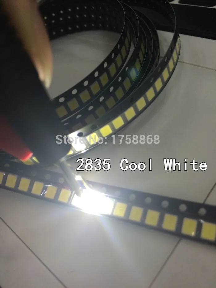 

500pcs/lot 0.2W SMD 2835 LED Lamp Bead 21-25lm White/Warm White SMD LED Beads LED Chip DC3.0-3.6V for All Kinds of LED Light