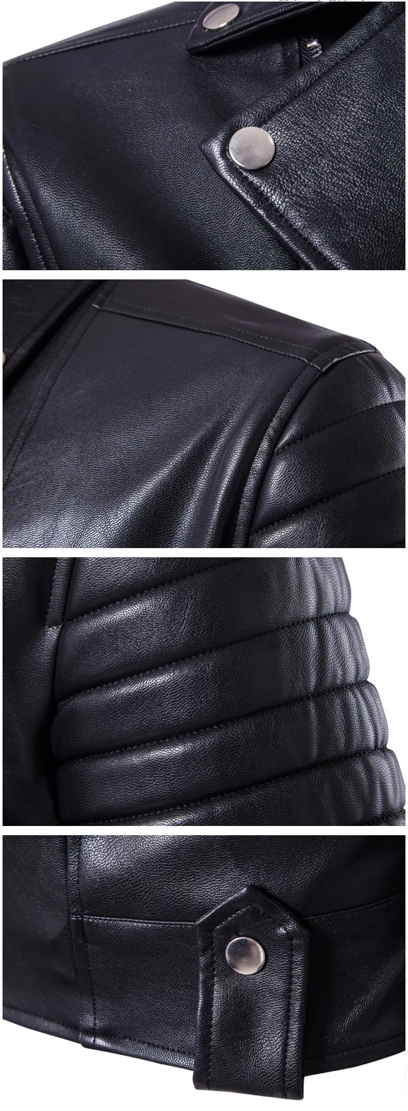 Новая осенне-зимняя мужская Черная куртка из искусственной кожи, модная куртка в стиле панк с несколькими молниями и отворотом, красивое