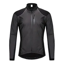 WOLFBIKE Winter Men's Cycling Jackets Thin Thermal Fleece Warm Water Repellent Bike Windbreaker Windproof Outdoor Sports Coat