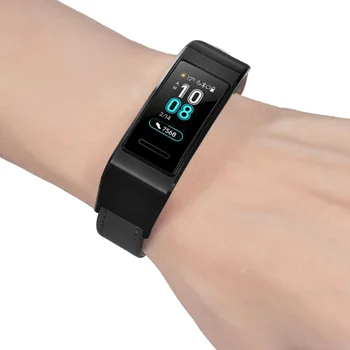 

Leather Watch Band Strap Loop Wristband for HUAWEI Band 3/3 Pro GDeals