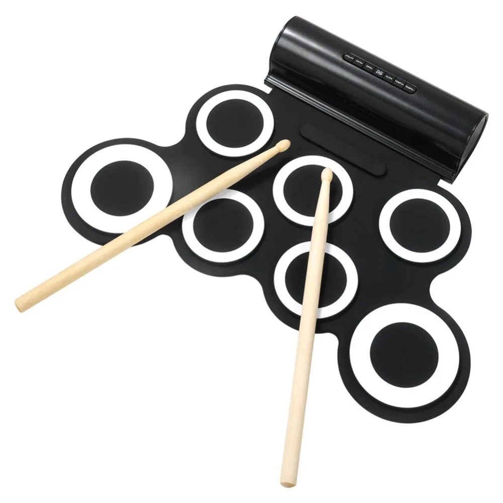 

Jazz Drum Kit Foldable Portable Silicone USB Roll-up Electronic Percussion Instruments Children Music Toy