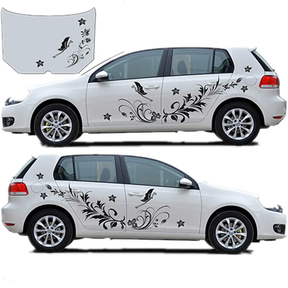 Stickers For Universal Cars Natural Flower Vine Dragonfly Shape Whole Car Body Decals Car Stickers Fashion Car Styling Car Stickers AliExpress