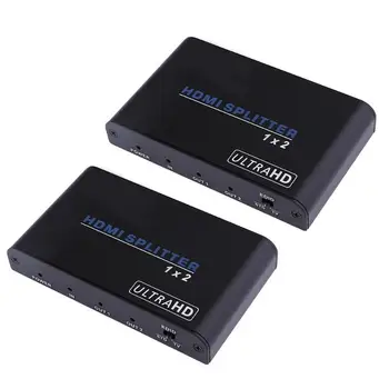 

HDMI 2.0 Distributor 1 in 2 Out 4K 60hz Computer Frequency Divider Video Splitter Repeater Signal Amplifier Booster Adapter