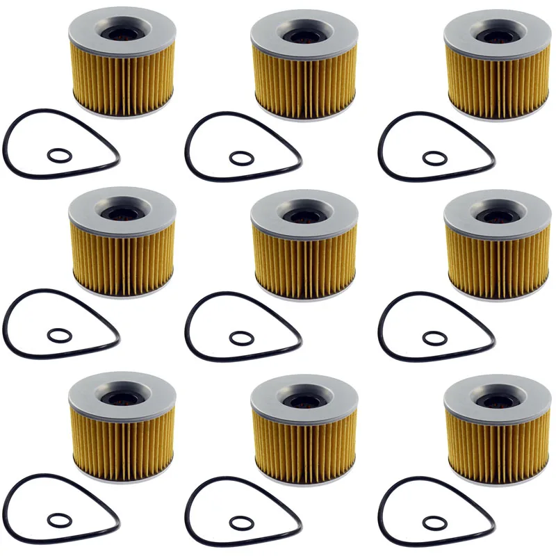 Для Kawasaki KZ1000 P1-P21 полиции 1982-1990 1991 1992 1993 1994 1995 1996 1997 1998 1999 2000 2001 2002 мотоцикла масляный фильтр - Цвет: 9 PC