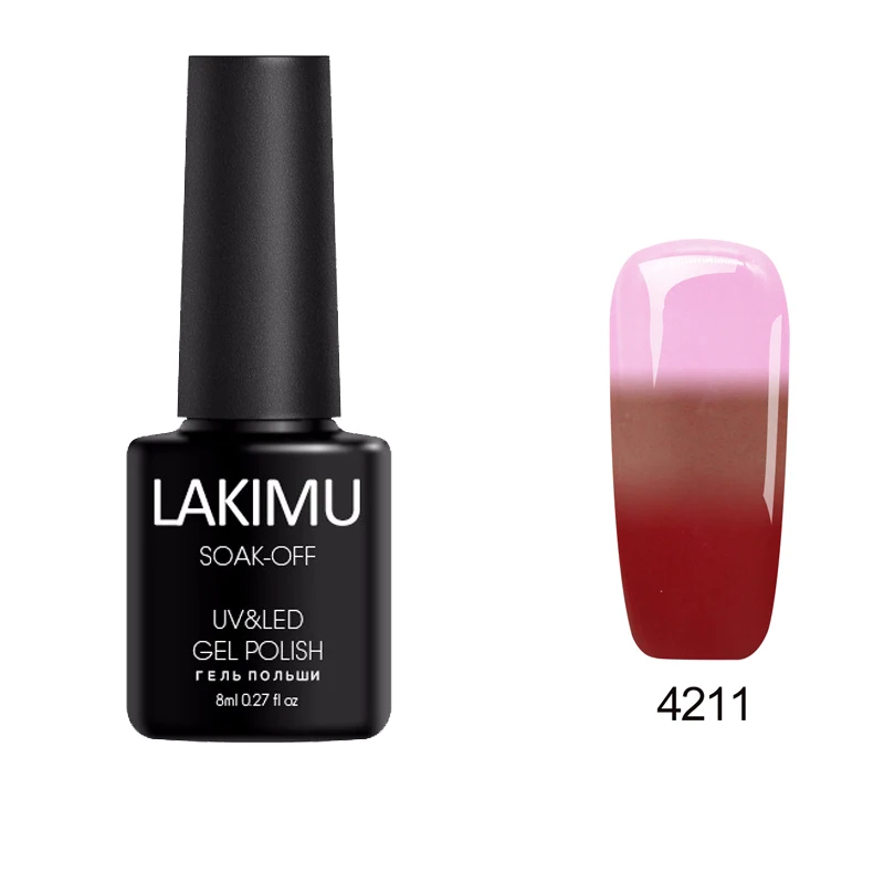 LAKIMU Nails Art УФ Гель-лак изменение температуры Цветной Гель-лак для ногтей длительное Замачивание Хамелеон термо гель лак - Цвет: 4211