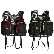 Daiwa Fishing Vest Backpack Adjustable Measurement Fly Fishing Security Life Jacket Multi Pockets Fishing Clothes