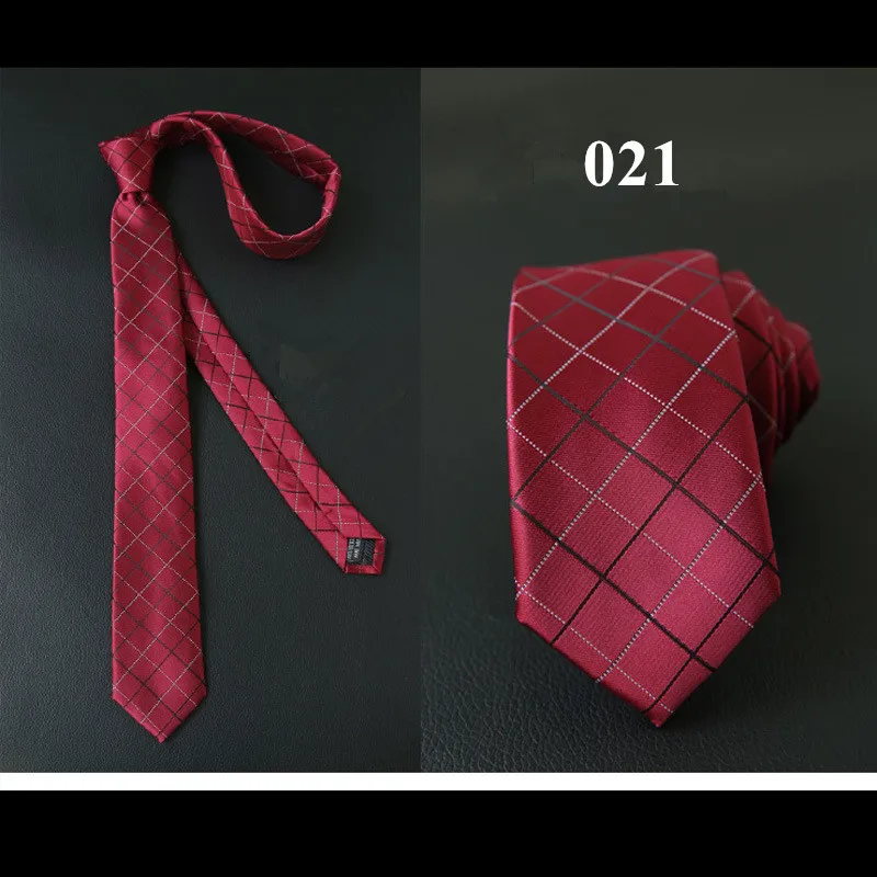 Модная Высококачественная пряжа окрашенная полиэфирная Полосатая галстук Корейская версия узкий Повседневный 6 см деловой мужской декоративный галстук - Цвет: 021