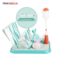 Многофункциональная сушилка для детских бутылочек, регулируемая стойка, Прочная полка для кормления сосок, портативный держатель чашки для молока CL5440