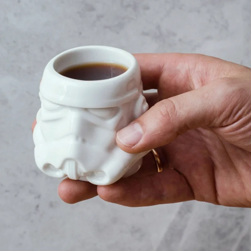 Звездные войны белые пешки керамические кофейные кружки Мини чайные чашки 3D посуда для напитков