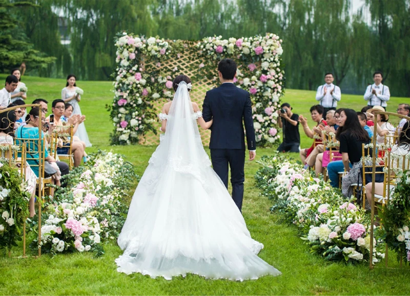 JAROWN Simulation Plant Flower Row Flower Wall Wedding Arrangement Decor DIY Pavilion Decor Arch Flowers Window Showcase Flores (1)