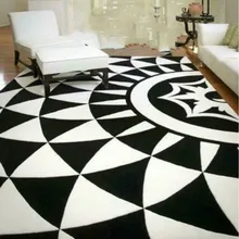 WINLIFE европейский модный черно-белый ковер, ковер в клетку для гостиной, спальни, акриловые ковры