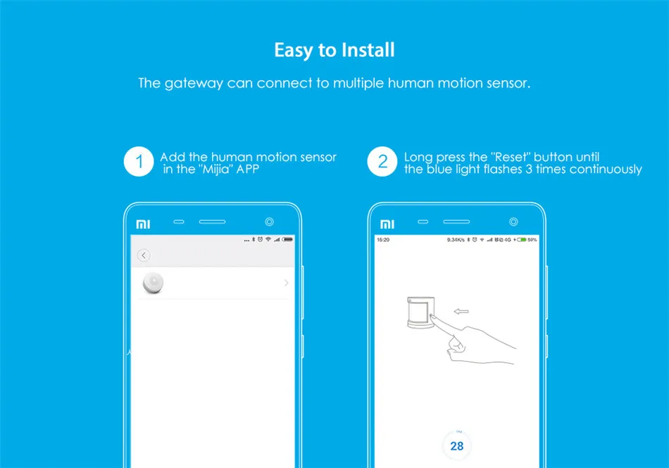 Aqara умный датчик движения человеческого тела ZigBee беспроводное подключение умный дом через приложение Mihome