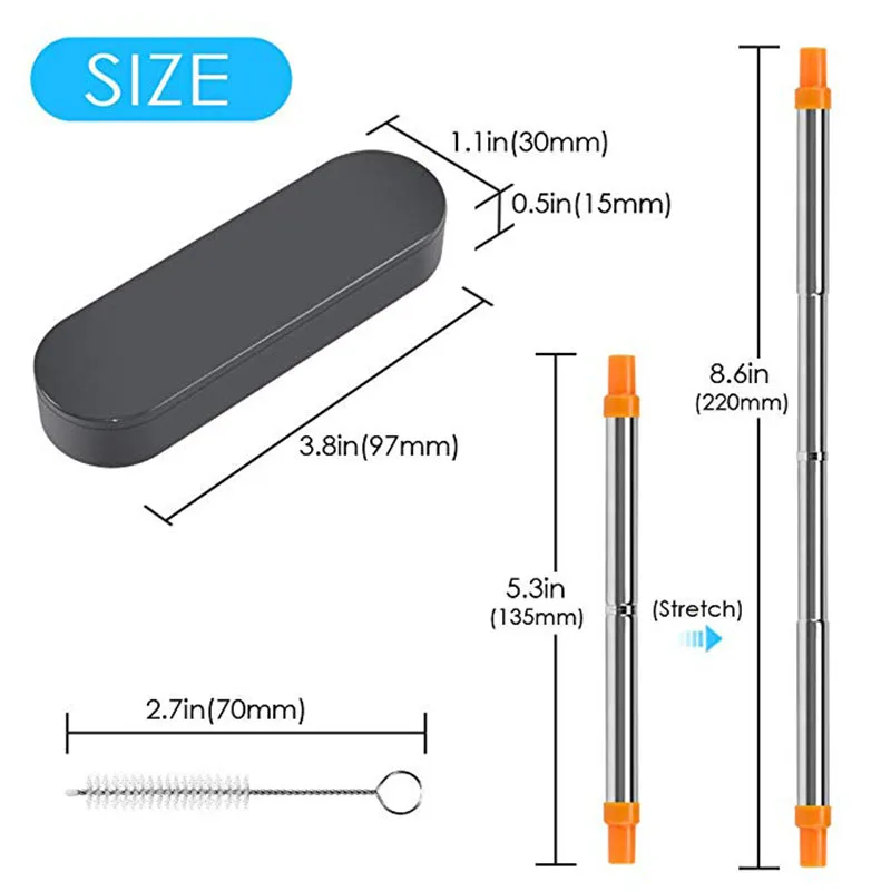 Складная соломинка для питья, складная многоразовая соломинка с отверстием для ключей, для путешествий, для дома, аксессуары для кухонного бара