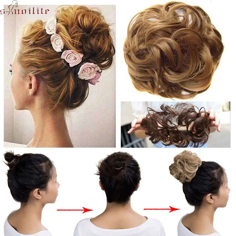 S Noilite 40g Women Chignon With Rubber Band Synthetic Hair