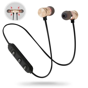 

10pcs Wireless Bluetooth Earphones Noise Canceling With Mic Metal Magnetic Stereo Bass earbuds in-ear sport headset