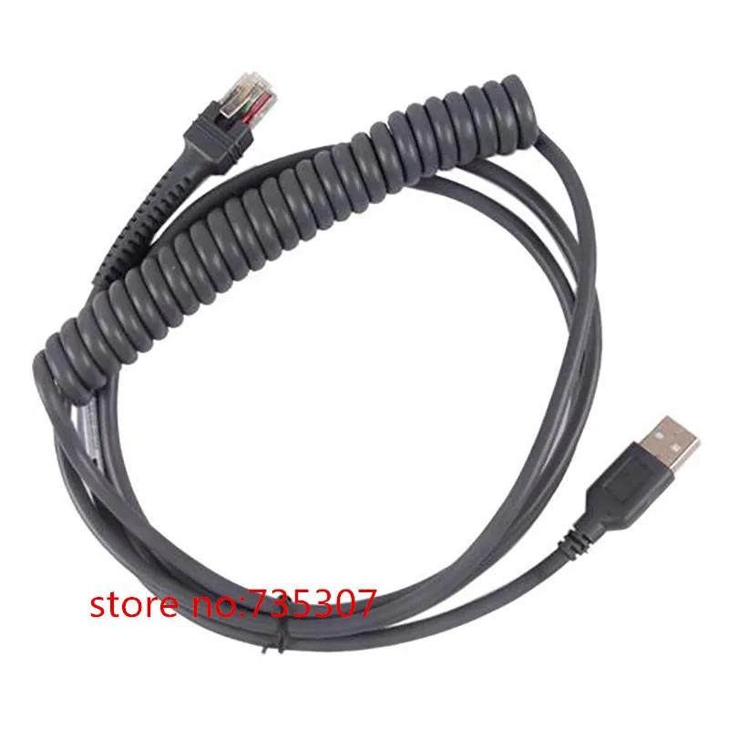 10 шт./лот CBA-U01-S07ZAR 3 м футов Спиральный USB кабель совместимый для LS2208 LS6708 LS4208 LS7708 LS7808