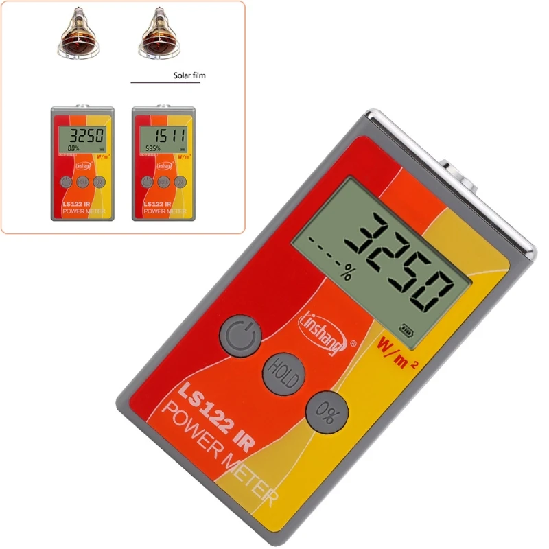 

Handheld IR Power Meter test Infrared intensity luminance with IR rejection heat insulation rate from 1000-1700nm