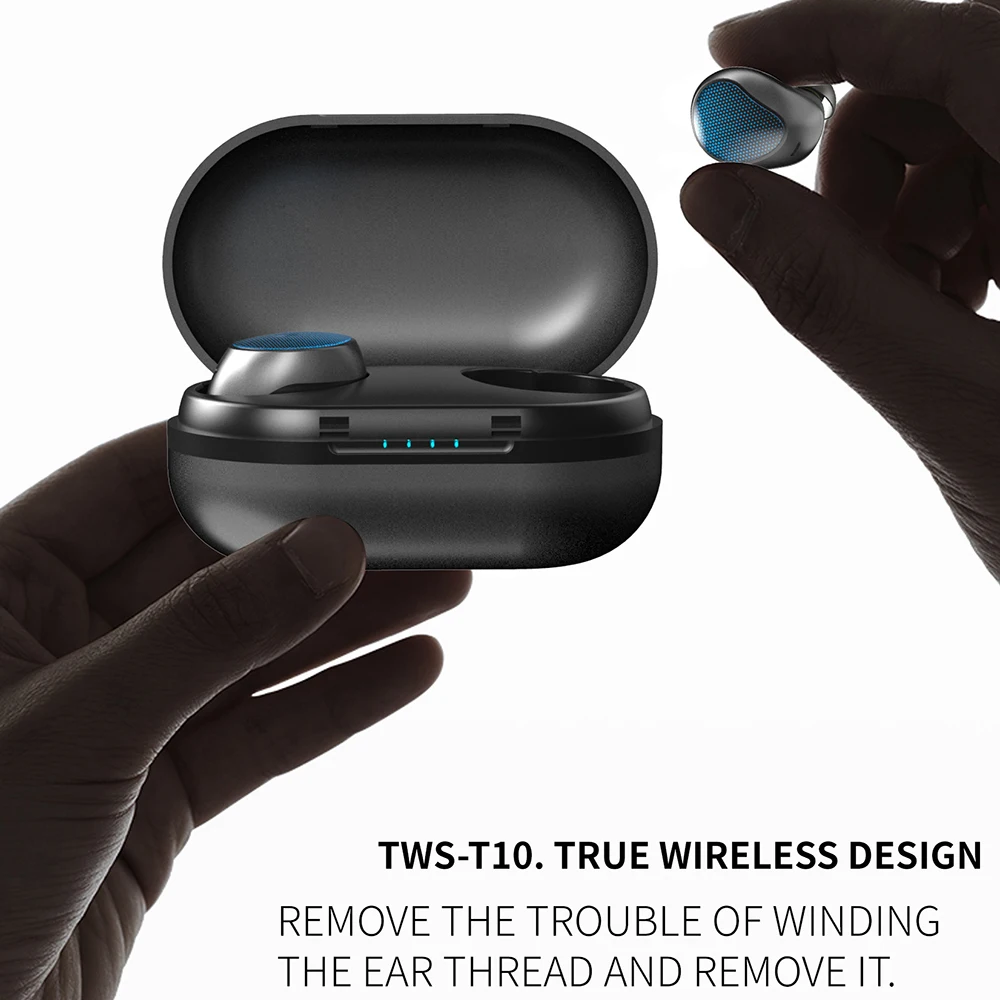 T10 настоящие беспроводные Bluetooth наушники для зарядки Bluetooth V5.0 пояс для зарядки сокровище наушники настоящие TWS беспроводные наушники