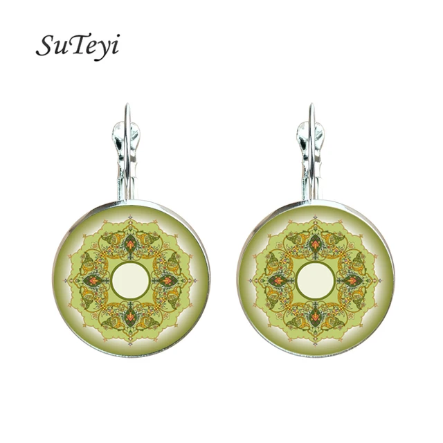 Fashion 2017 Gl Cabochon Earrings Om Symbol Photo Zen Buddhist Fashion 2017 Gl Cabochon Earrings Om Symbol Photo Zen Buddhist For Women Vintage Style Silver