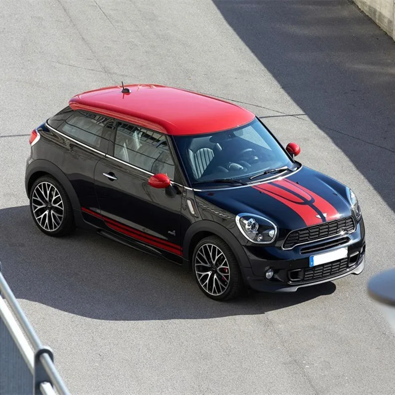 Car Hood +Tail Decor Decal Exterior Body Customized Sticker Door Side Skirt Strips For BMW MINI Cooper S Countryman R60 (4)