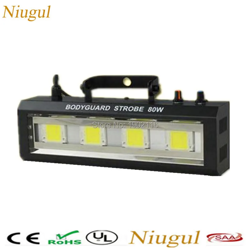

Niugul 80W LED Strobe Light, Bar Disco Party DJ Home Music Show Projector Stage Effect Lighting, Sound Auto 80W LED Flash Lights