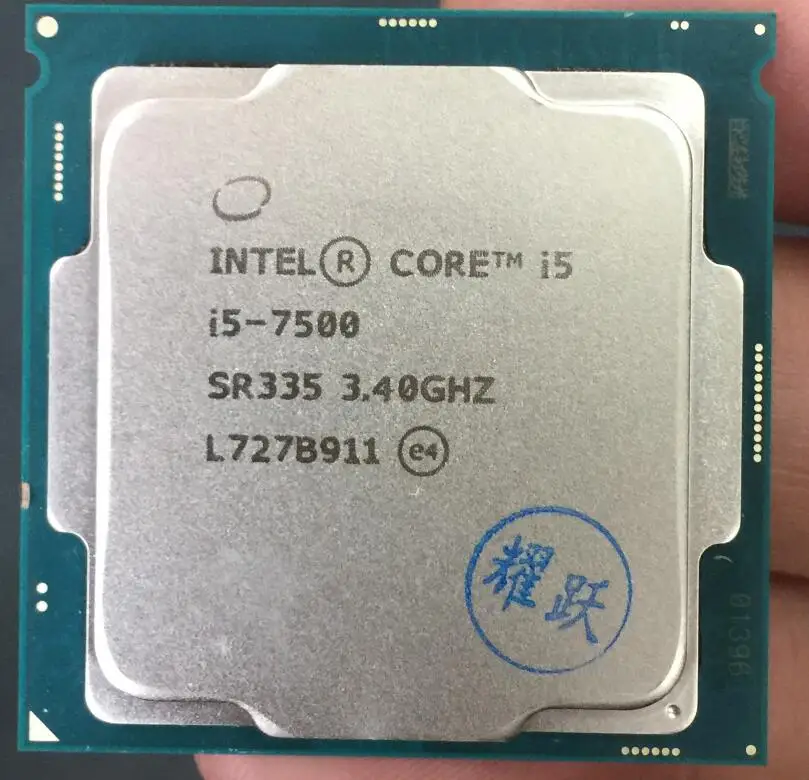 Intel Core 6 series Processor I5 7500 I5 7500 CPU LGA 1151 land FC LGA 14 nanometers Quad Core