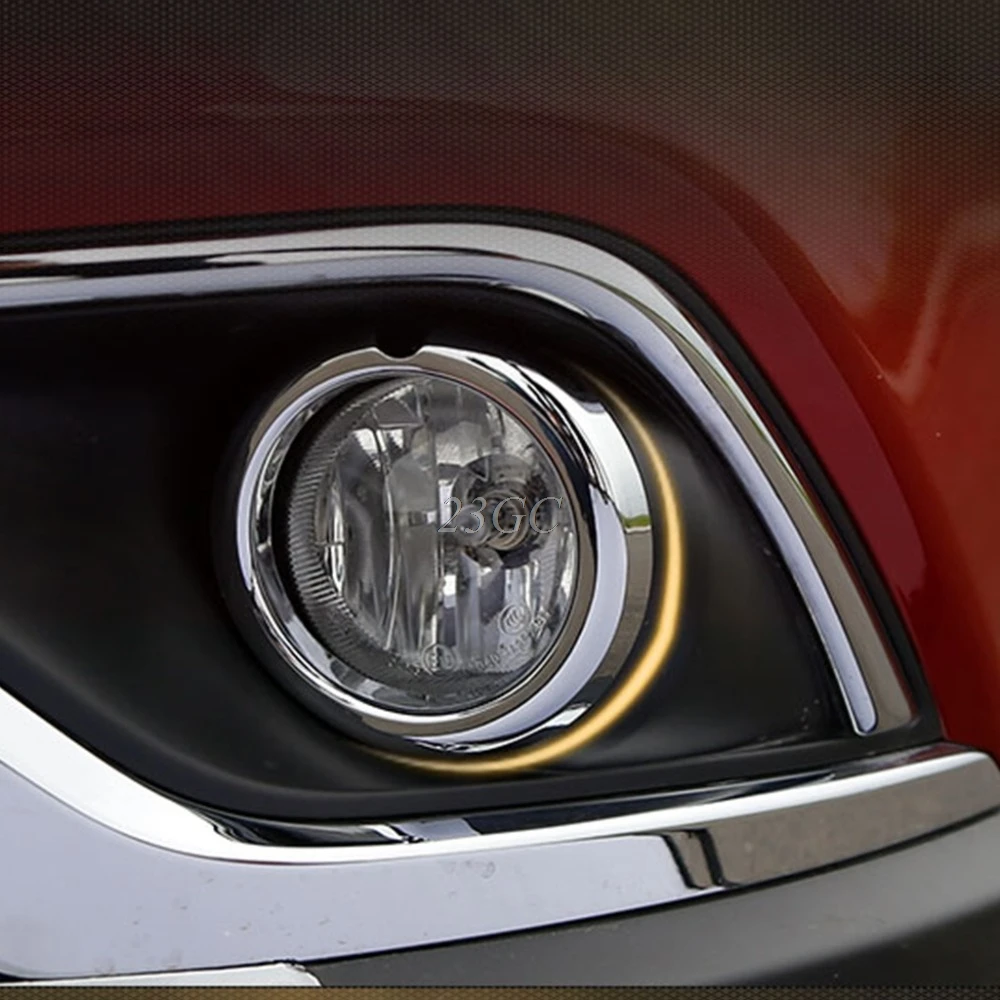 

Chrome Car Back Rear/Front Fog Light Lamp Cover Trim For Mitsubishi Outlander 2016 2017 2PCS/SET D19