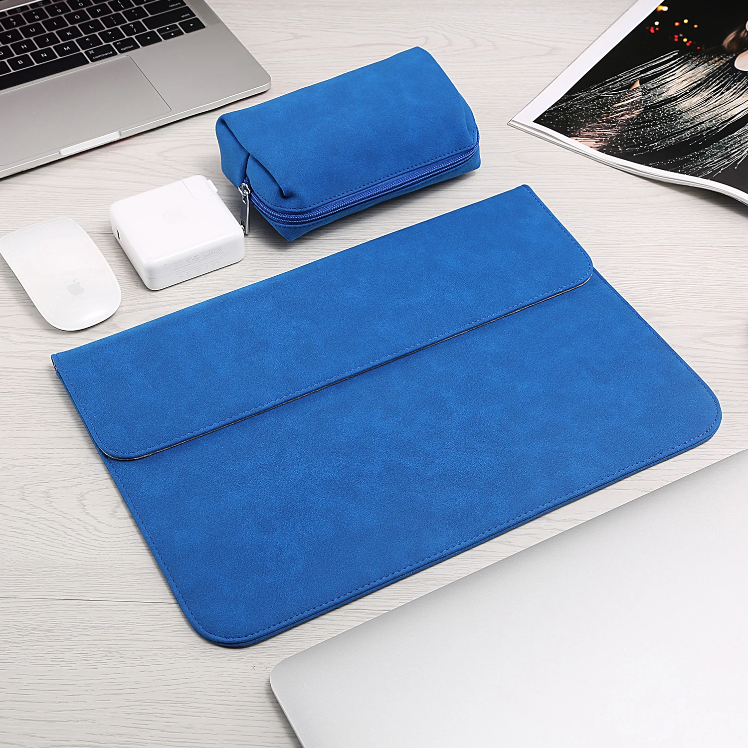 Besegad, водонепроницаемая сумка для ноутбука из микрофибры, чехол с блоком питания для Apple Macbook PRO 13 дюймов