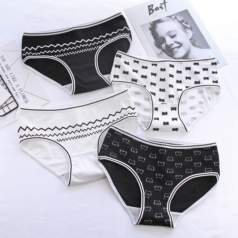 

Women's Underwear Free Size Briefs Cotton Woman Panties Print Sexy Ladies Intimates Lingerie Underwear Female Underpants B0061