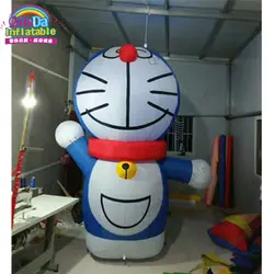 Коммерческих надуть Цвет печати синий стенд Doraemon с большой красный рот дети любят Надувные Doraemon мультфильм