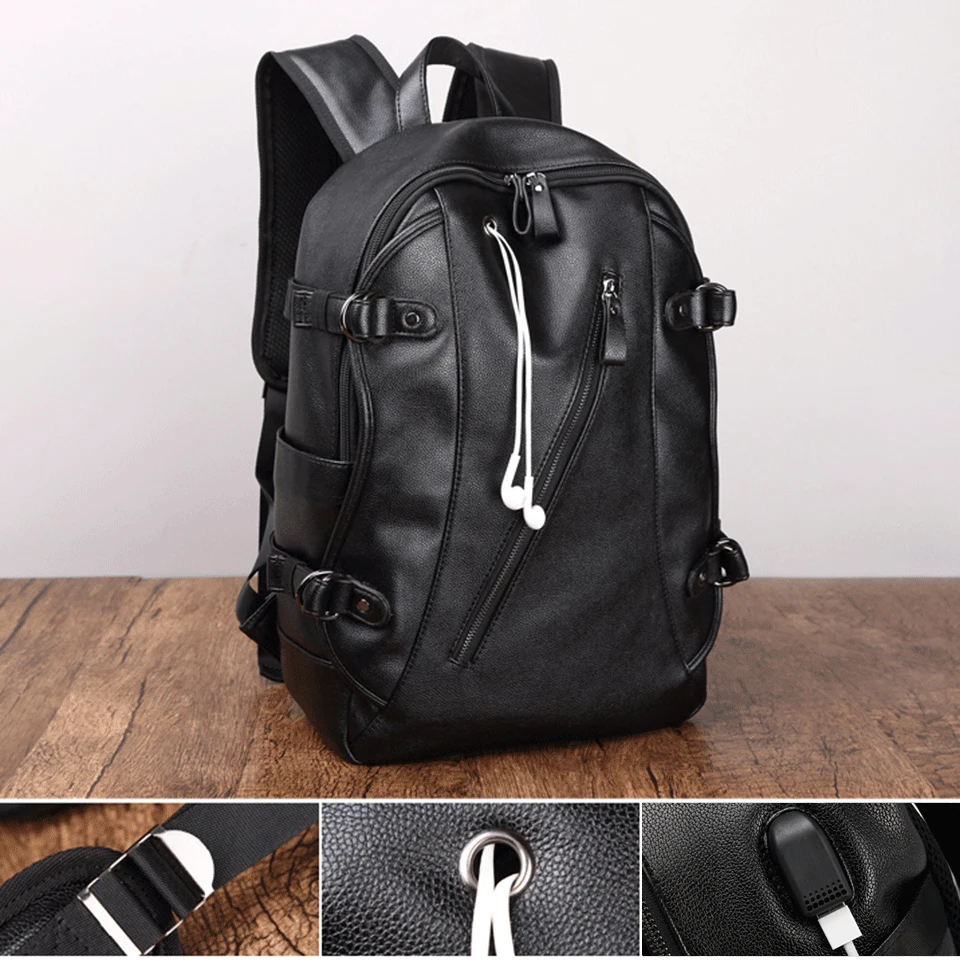 Wateproof Anti Theft Backpack For School Bag Teenager Pu Leather Bagpack Laptop 15.6 Inch Backpacks Men Male Travel Back Pack Wateproof Anti Theft Backpack For School Bag Teenager Pu Leather Bagpack Laptop 15.6 Inch Backpacks Men Male Travel Back Pack