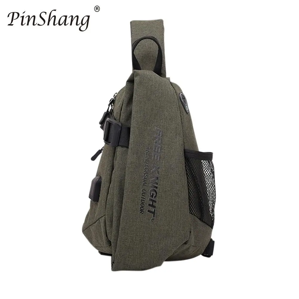 PinShang водонепроницаемая сумка для груди большой емкости с usb-портом, сумка через плечо для путешествий, модные мероприятия KZ30
