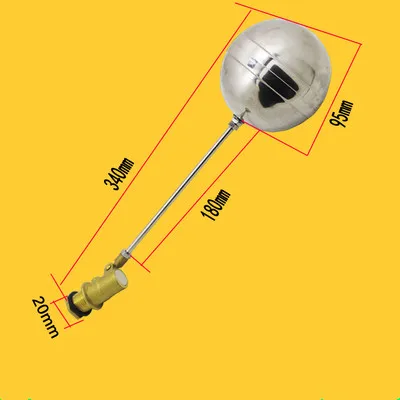 1/" PT Мужская нить уровня жидкости воды 90 мм Диаметр металла поплавковый клапан