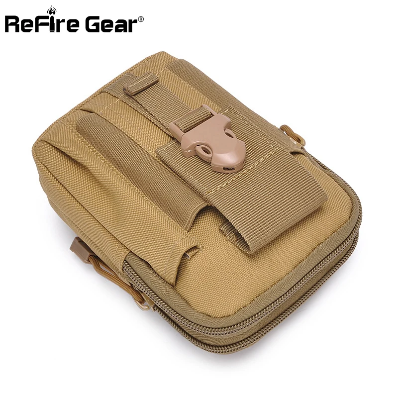Камуфляжная Военная тактическая поясная сумка Refire Gear для мужчин маленькая