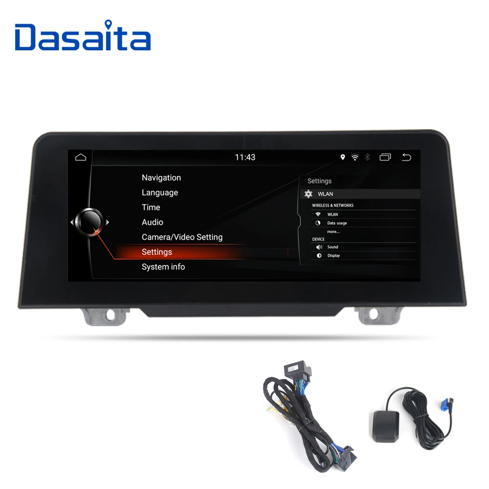 Discount Dasaita 8.8" Android 9.0 car audio Multimedia Player for BMW F20 F21 2017 GPS Navigation Bluetooth 1280*480 NBT system Wifi 1