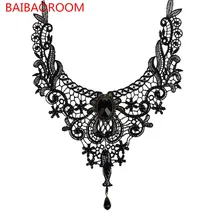 Новинка, элегантное Винтажное колье ручной работы в готическом стиле с кружевными бусинами, колье-ошейник для женщин, красивые вечерние ювелирные изделия для девушек, свадебные аксессуары