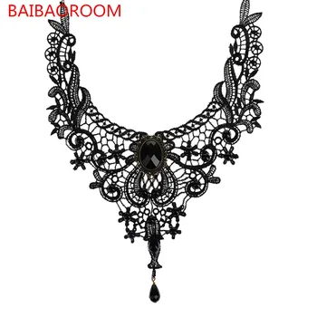 

6pcs Elegant Handmade Gothic Vintage Lace Beads Collar Choker Necklace for Women Beauty Girl Party Wedding Jewelry Accessories