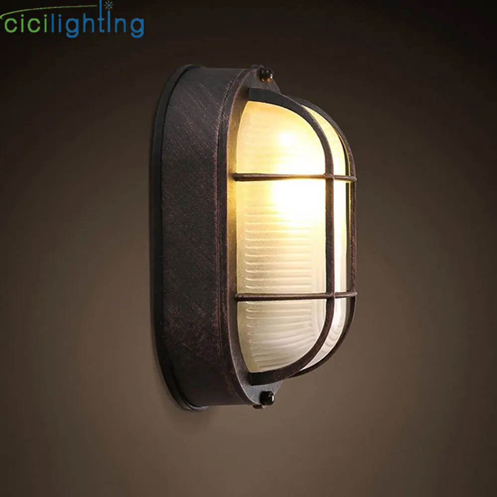 Retro moisture explosion-proof outdoor Wall light Vintage Waterproof E27 ceiling lamp outdoor wall & Porch lighting cicilighting