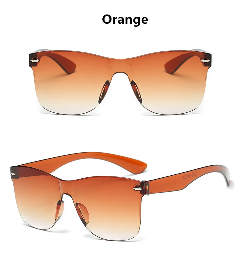 Новинка, прозрачные солнцезащитные очки для женщин, винтажные, цветные, Ретро стиль, модные, без оправы, солнцезащитные очки, женские Брендовые очки Oculos De Sol