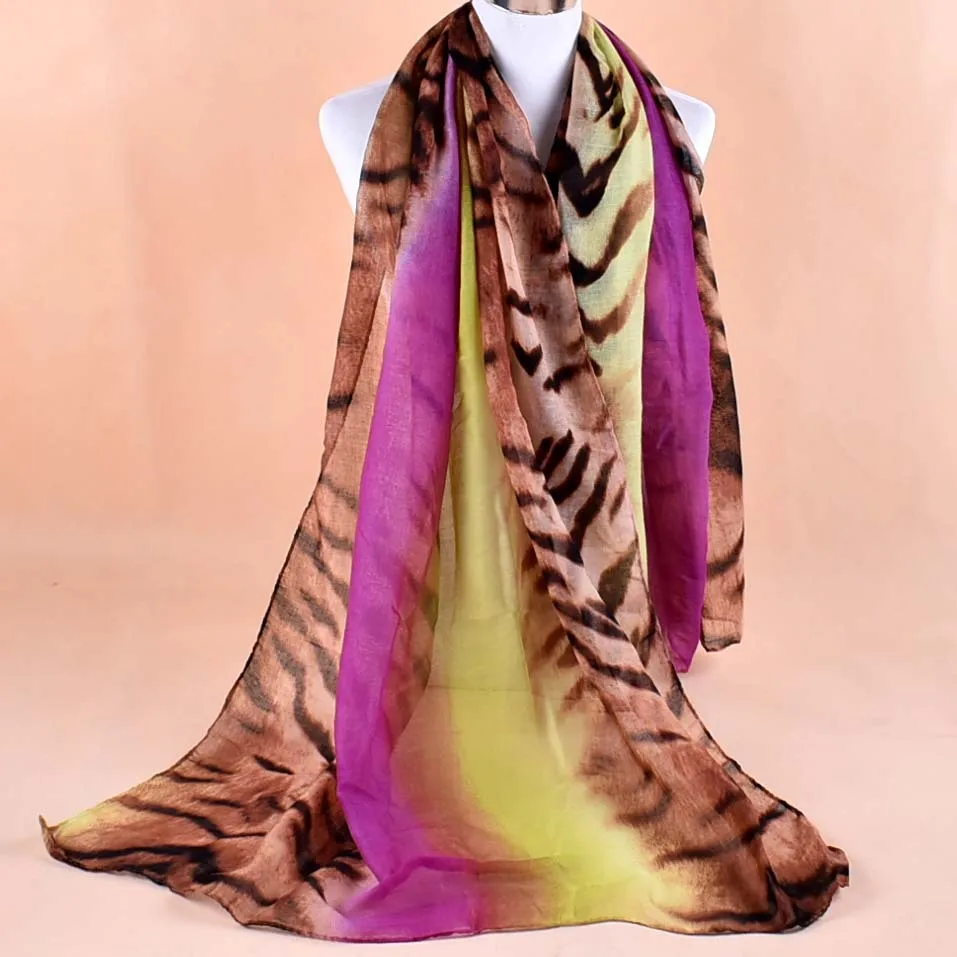 

2019 New Fashion Women Summer Chiffon Scarf Light Colorful Scarf Female Elegant Shawls and Wraps Cover-Up Beach Scarf