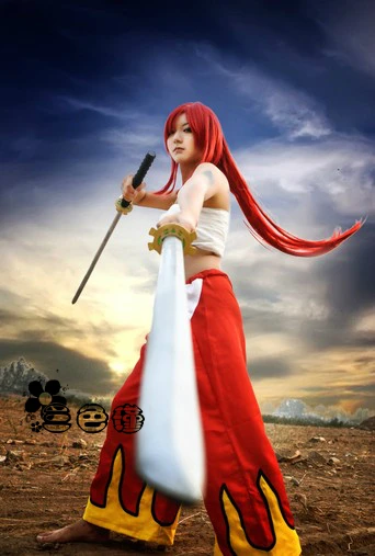 Fairy Tail Erza Scarlet Flame Cosplay Costume Any Size# free shipping Fairy Tail Erza Scarlet Flame Cosplay Costume Any Size# free shipping