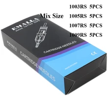 20PCS Mix 1203RS 1205RS 1207RS 1209RS Size Tattoo Cartridge Needles Round Shader #12(0.35mm ) Permanent Makeup Tattoo Needles