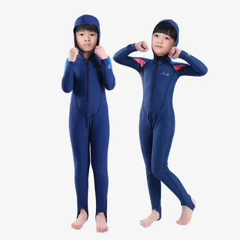 

Kids Diving Suit 2019 New Nylon Wetsuit children for boys girls Keep Warm One-piece Long Sleeves UV protection Swimwear