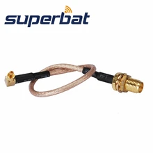 Superbat RF коаксиальный кабель RP-SMA разъем(разъем) для MC карта разъем соединительного кабеля для варианта беспроводной 15 см