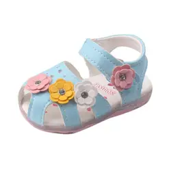 Обувь для малышей, новая обувь с цветами для девочек, с мягкой подошвой, обувь принцессы для малышей, sapato infantil menina4.741