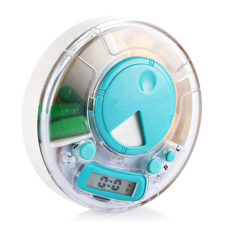 

Portable Alarm Seal Pill Storage Case Timed Reminder Vitamin Medical Medicine Organizer Box Kit Container DC88