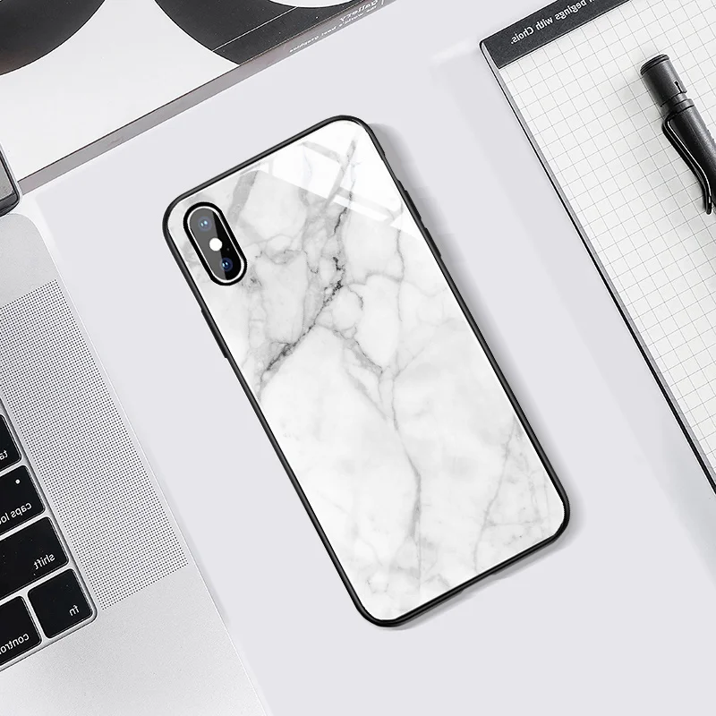 Чехол SoCouple из закаленного стекла для телефона iphone 11 Pro X Xs max XR SE 12 mini мраморный