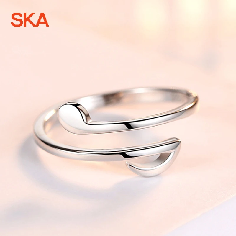 

SKA Anelli Concise Ring Women Musical Note Anillos Mujer Fashion Jewellery Newest Design Rose Gold Party Rings For Women JJZ365
