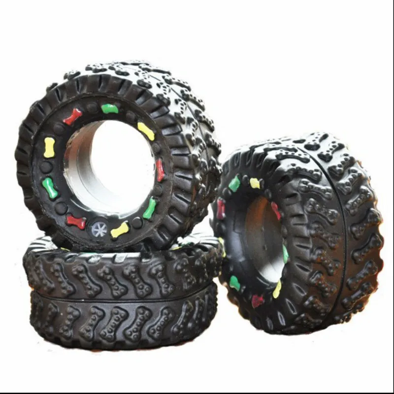 Emarald New High Quality Small Tire Pet Bite Toy Silicone Dogs Cats